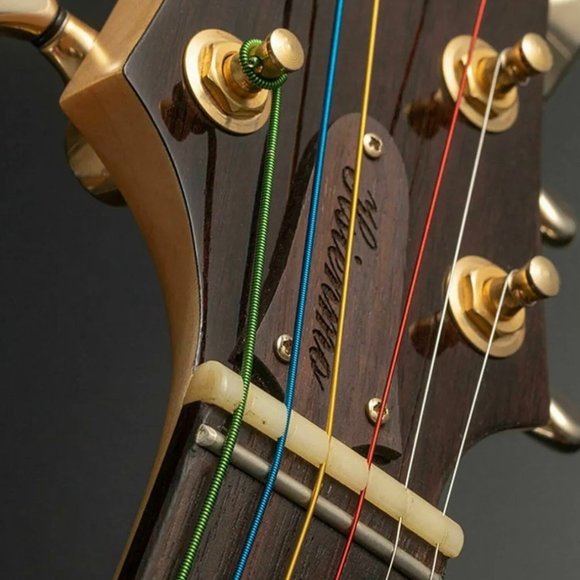 6Pcs/Set Guitar Strings Replacement Colorful Steel for Electric Acoustic Guitar - Picture 3 of 3